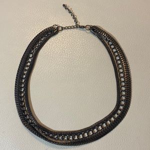 Dark Grey layered necklace